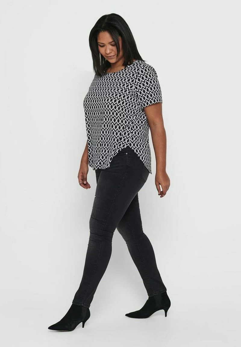 ONLY CARMAKOMA KURZARM DESIGN CURVY GROSSE GRÖSSEN ÜB - Bluse - Weiß/schwarz 5 ONLY CARMAKOMA KURZARM DESIGN CURVY GROSSE GRÖSSEN ÜB - Bluse - Weiß/schwarz – Bild 3