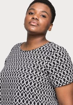 ONLY CARMAKOMA CARVICA PLUS SIZE - Bluse - Black/white -Mode Verkauf b08613a9975b4324adbff01fb3e87939