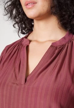 ONLY CARMAKOMA CARARUM V-NECK - Bluse - Crushed Berry -Mode Verkauf b1ec4f3fed6b4425a7da829c27359078