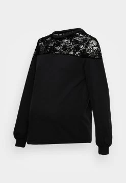 ONLY MATERNITY OLMCATALINA O NECK PLAIN - Sweatshirt - Black