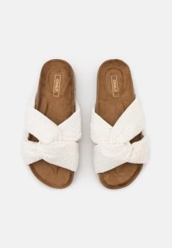ONLY Shoes ONLMIRA KNOTTED SLIPPER - Pantolette Flach - White -Mode Verkauf b6d0f45eaf3e4fcda28e71c297f9e9ce