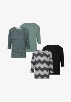 ONLY 4 PACK - Langarmshirt - Chinois Green Black