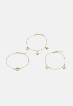 ONLY ONLMALU ANKLETS 3 PACK - Sonstige Accessoires - Gold-coloured