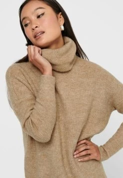 ONLY LONGSLEEVE ONLJANAPULLO - Strickkleid - Beige -Mode Verkauf bb0669c02f1d402e8c1b4013593b1e8c