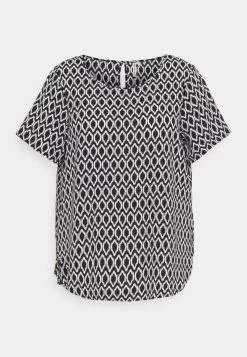 ONLY CARMAKOMA CARVICA PLUS SIZE - Bluse - Black/white -Mode Verkauf bf98d3c8b47942919d710907cd09b656