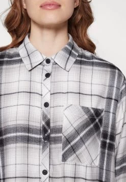 ONLY ONLKAROLINA CHECK - Hemdbluse - Black/cloud Dancer -Mode Verkauf c268d20557994cb78aeeb3ff7c14284f