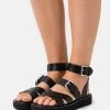 ONLY Shoes ONLMALU CHUNKY WRAP - Plateausandalette - Black -Mode Verkauf c565ae557e3d455398db40a444ab97fd