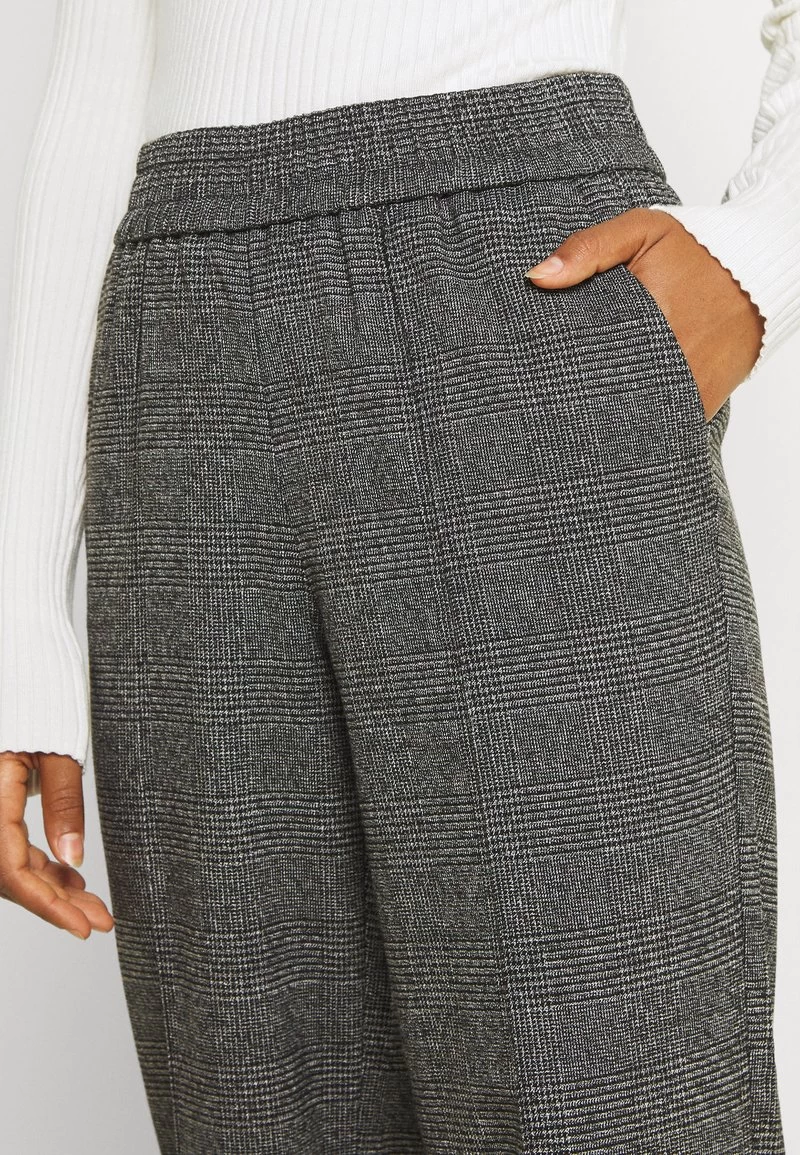 ONLY ONLPOPTRASH SUKI WIDE CHECK - Stoffhose - Black/cloud Dancer 7 ONLY ONLPOPTRASH SUKI WIDE CHECK - Stoffhose - Black/cloud Dancer – Bild 5