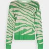 ONLY ONLKELLY O-NECK - Strickpullover - Kelly Green/pumice Stone -Mode Verkauf c71906b7e009409ab634acad23037e99
