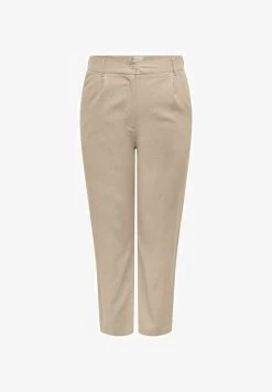 ONLY CARMAKOMA CURVY HIGH WAIST - Stoffhose - Oxford Tan