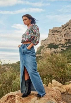 ONLY LANGER GESCHLITZTER - Maxirock - Washed Black 12 ONLY LANGER GESCHLITZTER - Maxirock - Washed Black -Mode Verkauf c93e30edf9104394a07089214b65d55e