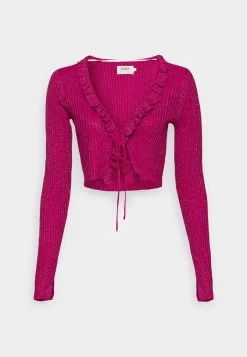 ONLY ONLMALIKA GLITTER RUFFLE - Strickjacke - Very Berry -Mode Verkauf d091dd2313f948d987665ad072a56d46 1