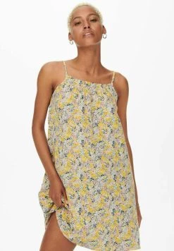 ONLY GESMOKTES - Freizeitkleid - Yellow -Mode Verkauf da47d8947db64147b818d156d727e1eb