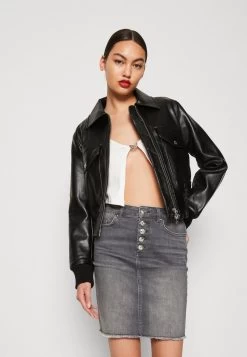 ONLY ONLBLUSH LIFE SKIRT - Bleistiftrock - Grey Denim -Mode Verkauf dd5eb03cec3a404684cb8edc7c59eaf0