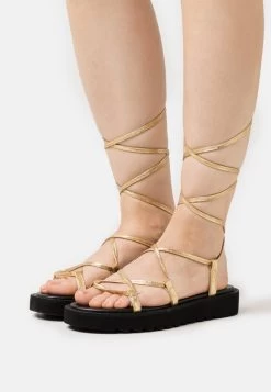 ONLY Shoes ONLMALU LIFE CHUNKY LACE UP - Riemensandalette - Gold