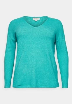 ONLY CARMAKOMA CARRICA LIFE L/S V-NECK - Strickpullover - Mock Orange -Mode Verkauf e6cd701941cc41e481d995db5bef97ee