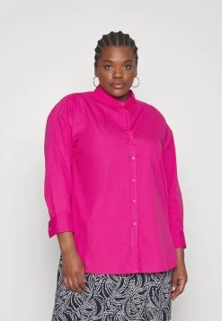 ONLY CARMAKOMA CARMINSA LS SOLID WVN - Hemdbluse - Fuchsia Purple