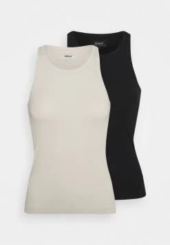 ONLY ONLLINDSAY TANK 2 PACK - Top - Black/pumice Stone -Mode Verkauf f0f81042226d456185a95d3fa935b511 1