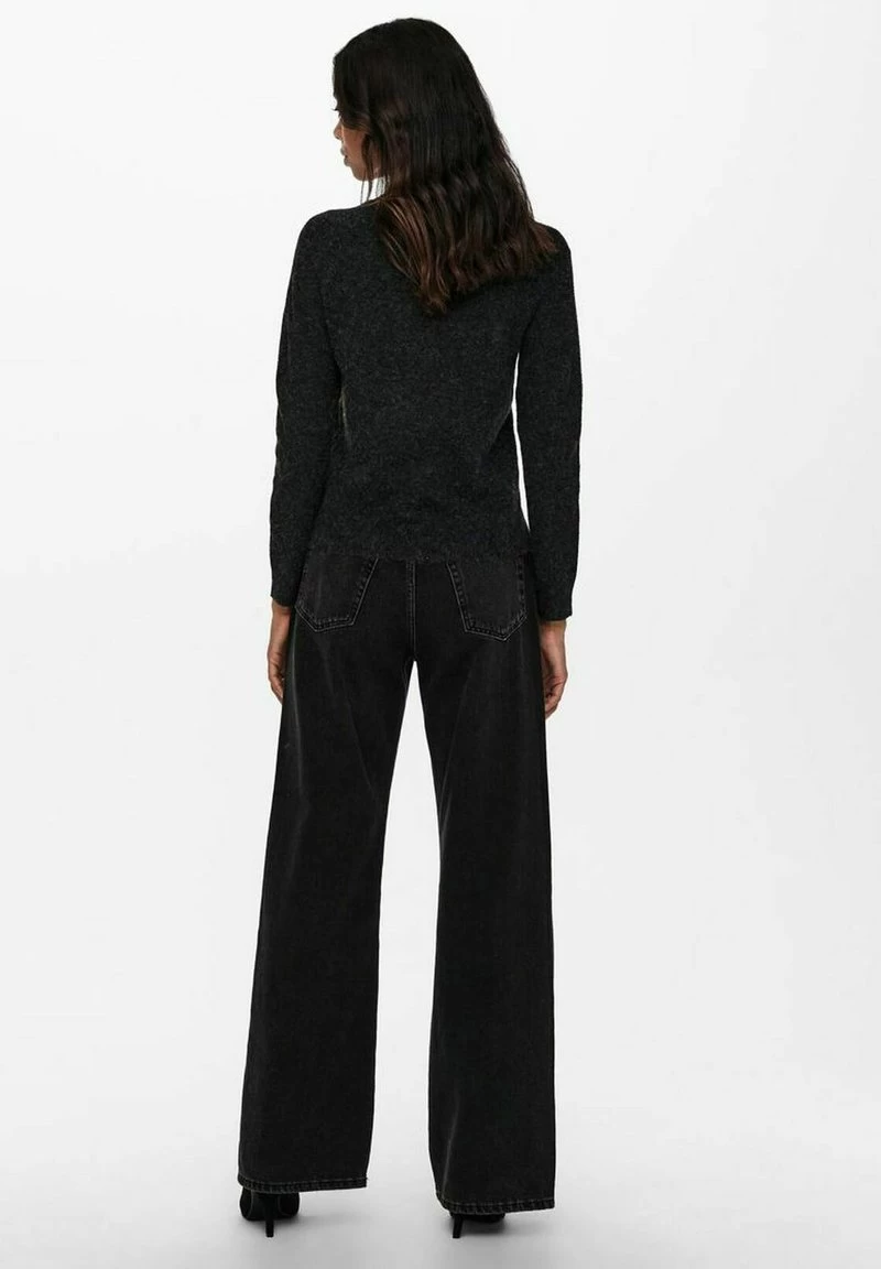 ONLY BASIC LANGARM RUNDHAL - Strickpullover - Schwarz 5 ONLY BASIC LANGARM RUNDHAL - Strickpullover - Schwarz – Bild 3