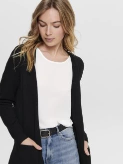 ONLY ONLLESLY OPEN CARDIGAN - Strickjacke - Black -Mode Verkauf f7aa506cbbfb4e3fafc647b50233e68a