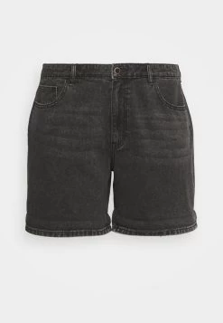 ONLY CARMAKOMA CARHINE - Jeans Shorts - Black