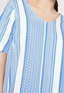 ONLY CARMAKOMA CARMARRAKESH TOP V NECK - T-Shirt Print - Ultramarine/w. Cloud Dancer -Mode Verkauf fe8d51f34797432aa2d3f036a2ef6e4b