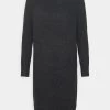 ONLY ONLRICA LIFE L/S O-NECK - Strickkleid - Black
