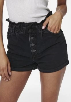 ONLY ONLCUBA LIFE PAPERBAG DNM NOOS - Jeans Shorts - Black Denim -Mode Verkauf fff8791934c04b2dae147d4888cd998e